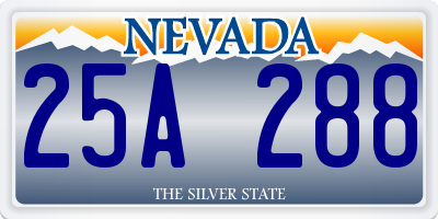 NV license plate 25A288