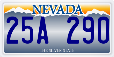 NV license plate 25A290