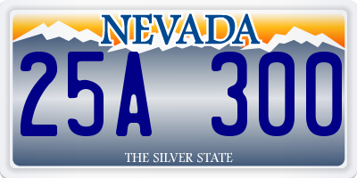 NV license plate 25A300