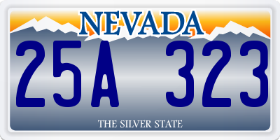 NV license plate 25A323
