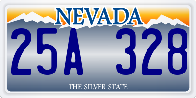 NV license plate 25A328