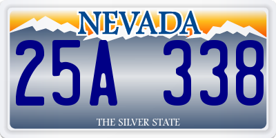 NV license plate 25A338