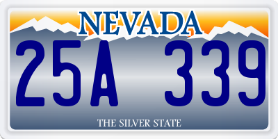 NV license plate 25A339