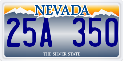 NV license plate 25A350