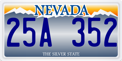 NV license plate 25A352