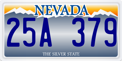 NV license plate 25A379