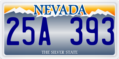 NV license plate 25A393