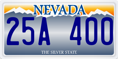 NV license plate 25A400