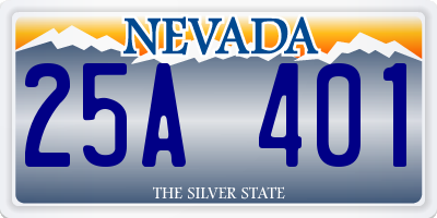 NV license plate 25A401