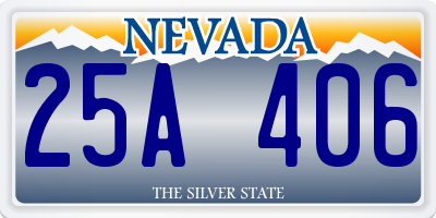 NV license plate 25A406