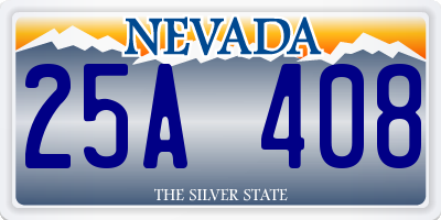 NV license plate 25A408