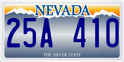NV license plate 25A410