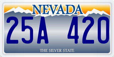 NV license plate 25A420