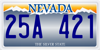 NV license plate 25A421