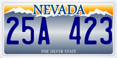 NV license plate 25A423