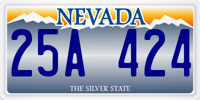 NV license plate 25A424