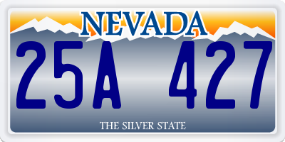 NV license plate 25A427