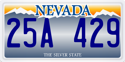 NV license plate 25A429