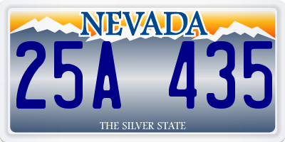NV license plate 25A435