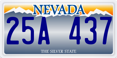 NV license plate 25A437
