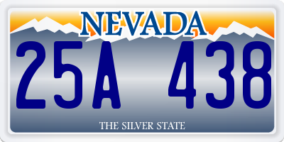 NV license plate 25A438
