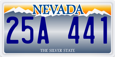 NV license plate 25A441