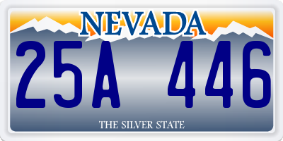 NV license plate 25A446