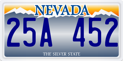 NV license plate 25A452