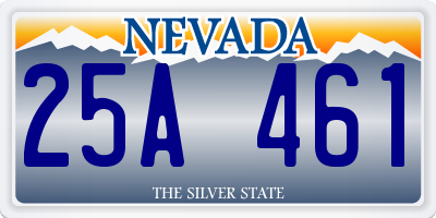 NV license plate 25A461