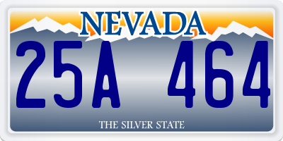 NV license plate 25A464