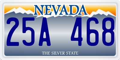 NV license plate 25A468