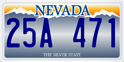 NV license plate 25A471
