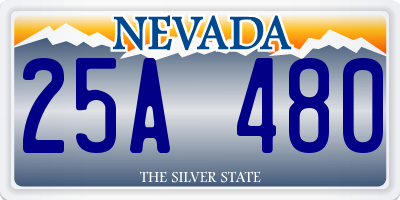 NV license plate 25A480