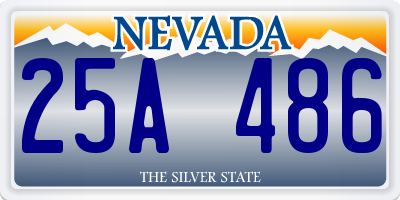NV license plate 25A486