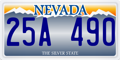 NV license plate 25A490