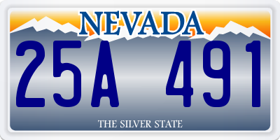 NV license plate 25A491