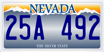 NV license plate 25A492