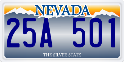 NV license plate 25A501