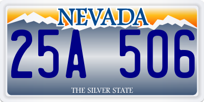 NV license plate 25A506