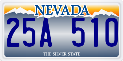 NV license plate 25A510