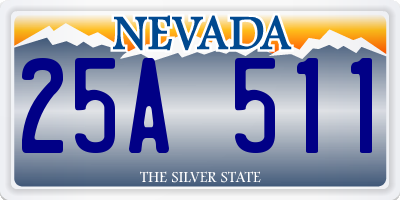 NV license plate 25A511
