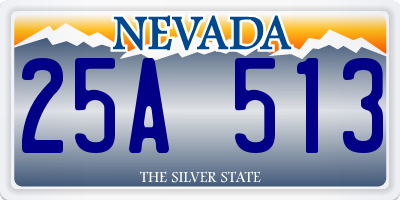 NV license plate 25A513