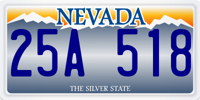 NV license plate 25A518