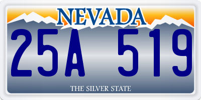 NV license plate 25A519