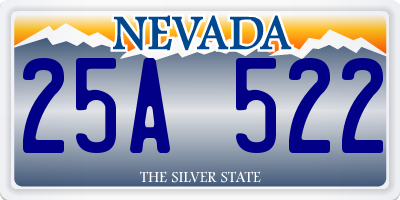 NV license plate 25A522