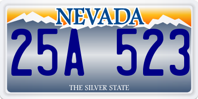 NV license plate 25A523