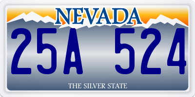 NV license plate 25A524
