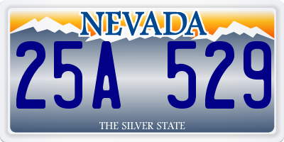 NV license plate 25A529