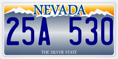 NV license plate 25A530