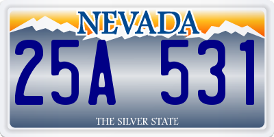 NV license plate 25A531